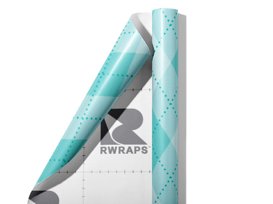 Starched Linen Argyle Wrap Film Sheets~Rwraps Series 914 Starched Linen Argyle Scrolled Sheet~3