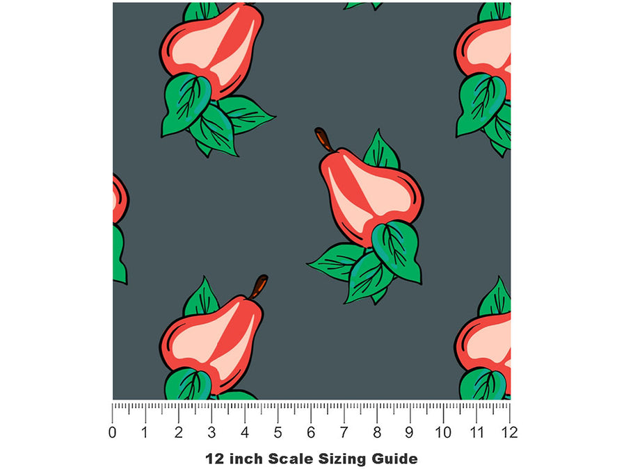 Starkrimson Savorings Fruit Vinyl Film Pattern Size 12 inch Scale~Rwraps Starkrimson Savorings Fruit Sizing Chart~2