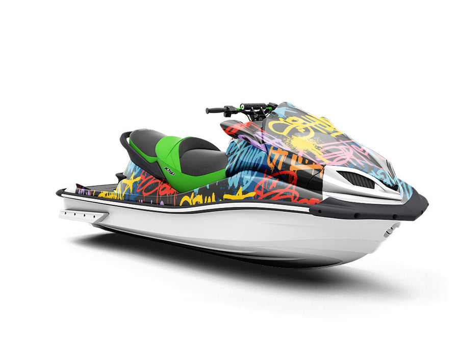 Stay Wild Graffiti Jet Ski Vinyl Customized Wrap