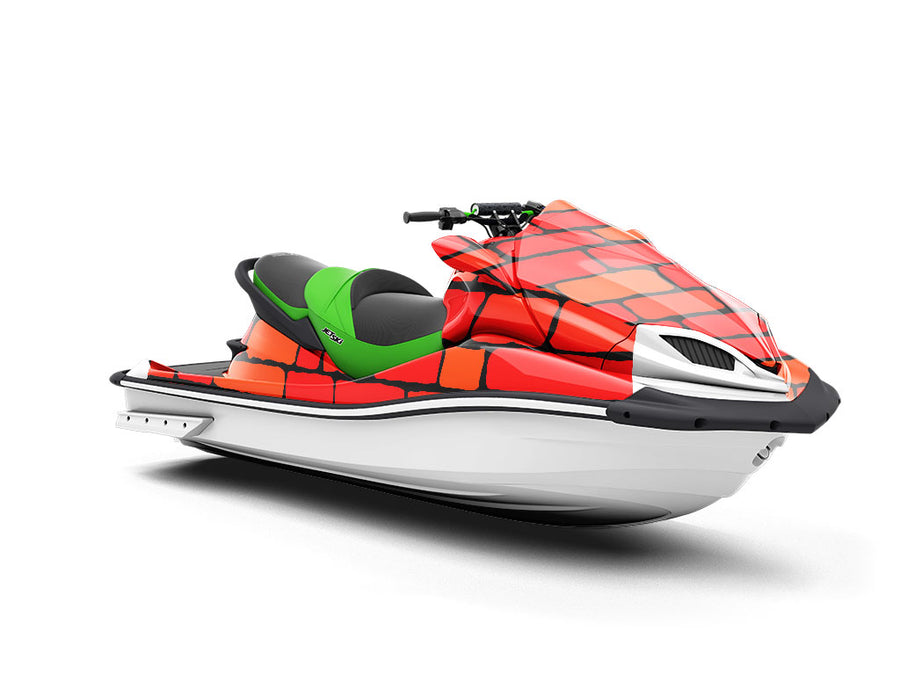 Stepped Scarlet Brick Jet Ski Vinyl Customized Wrap