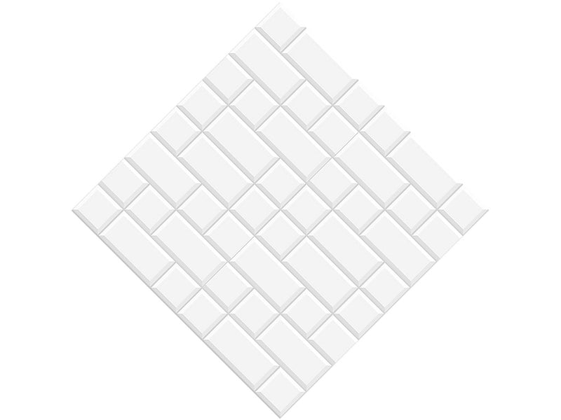 Stepped White Brick Vinyl Wrap Pattern