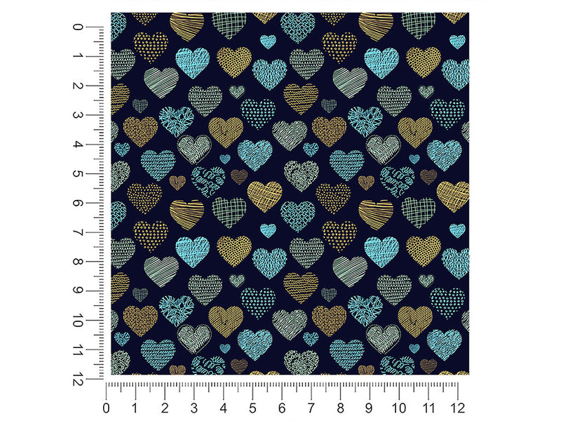 stitched together heart 1ft x 1ft Craft Sheets