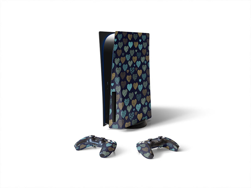 stitched together heart Sony PS5 DIY Skin