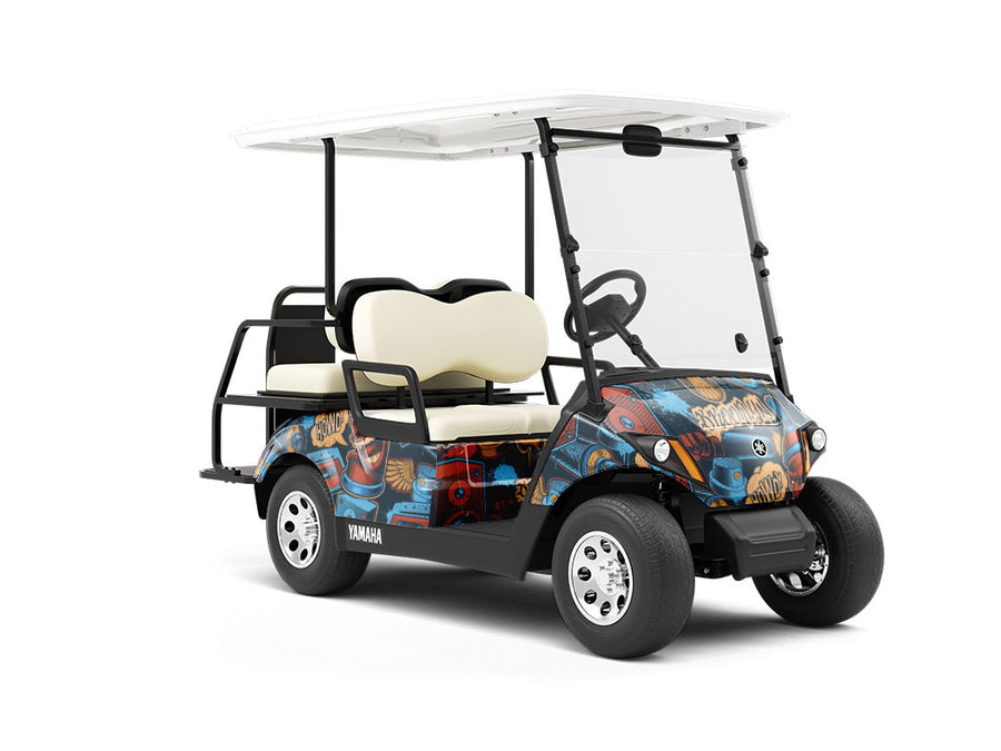 Stomping Ground Graffiti Wrapped Golf Cart