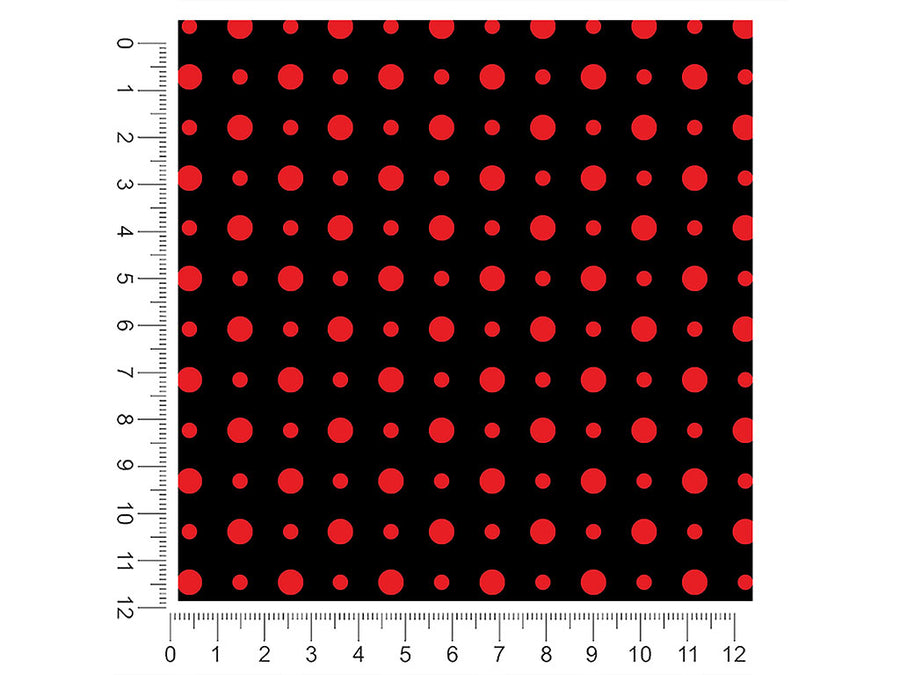 stoplight red polka dot 1ft x 1ft Craft Sheets