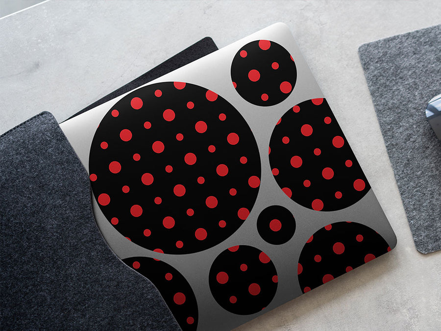 stoplight red polka dot DIY Laptop Stickers