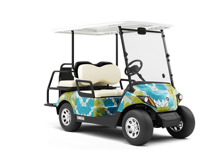 Storm Drain Art Deco Wrapped Golf Cart