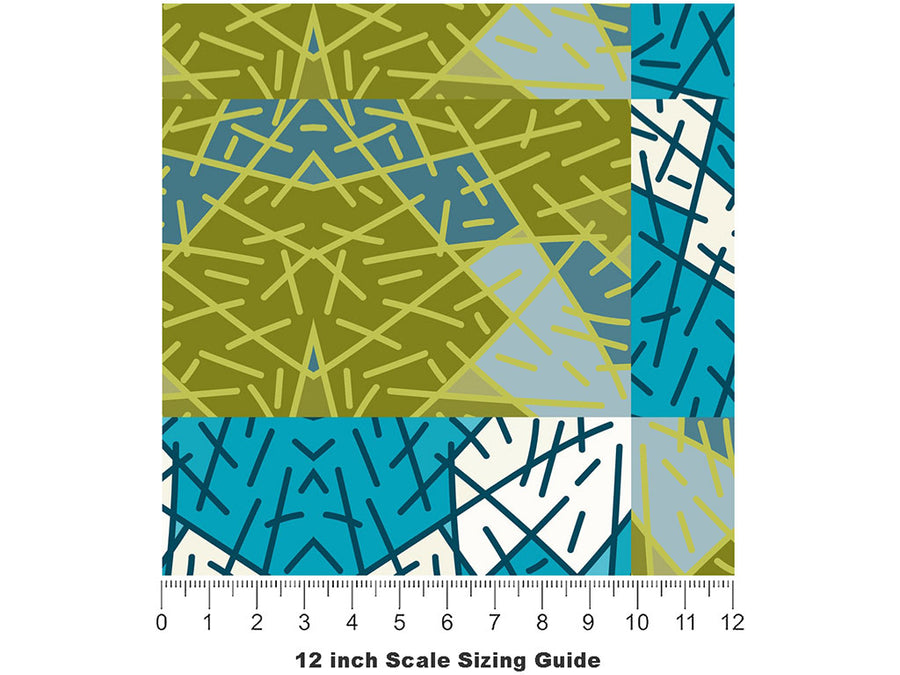 Storm Drain Art Deco Vinyl Film Pattern Size 12 inch Scale~Rwraps Storm Drain Art Deco Sizing Chart~2