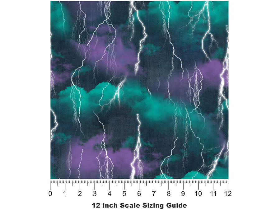 Stormy Weather Sky Vinyl Film Pattern Size 12 inch Scale~Rwraps Stormy Weather Sky Sizing Chart~2