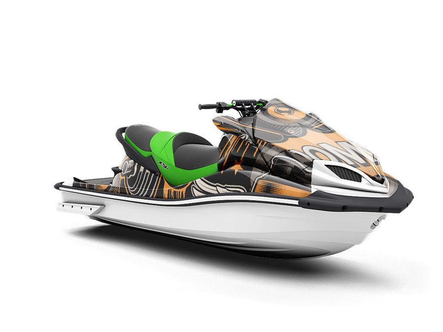 Straight Letter Graffiti Jet Ski Vinyl Customized Wrap
