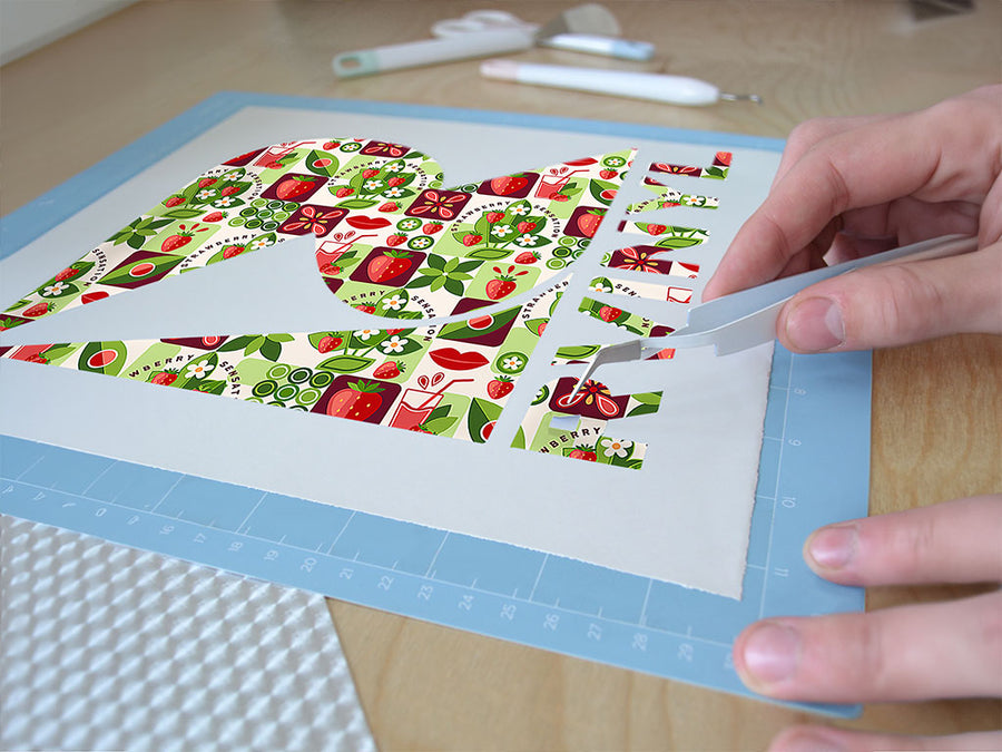 strawberry jam mosaic Easy Weed Craft Vinyl