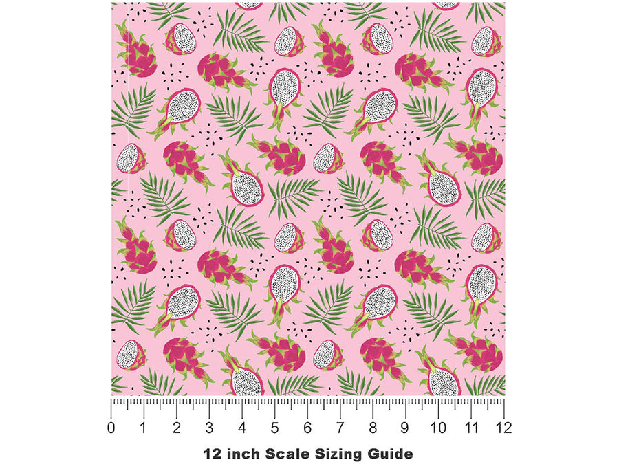 Strawberry Pears Fruit Vinyl Film Pattern Size 12 inch Scale~Rwraps Strawberry Pears Fruit Sizing Chart~2