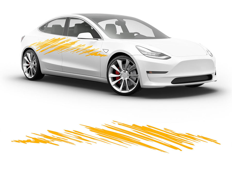 3M Sunflower Yellow Street Chalk Body Graphic~Full Side Auto Decal Kit~0