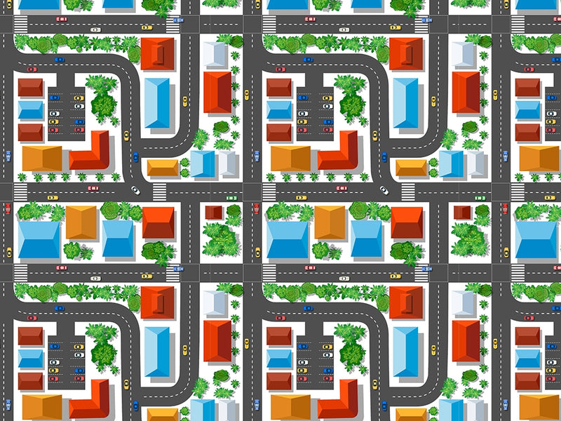 Strip Mall Cityscape Vinyl Wrap Pattern~Rwraps Series 914 Digitally Printed Vinyl Wrap~0