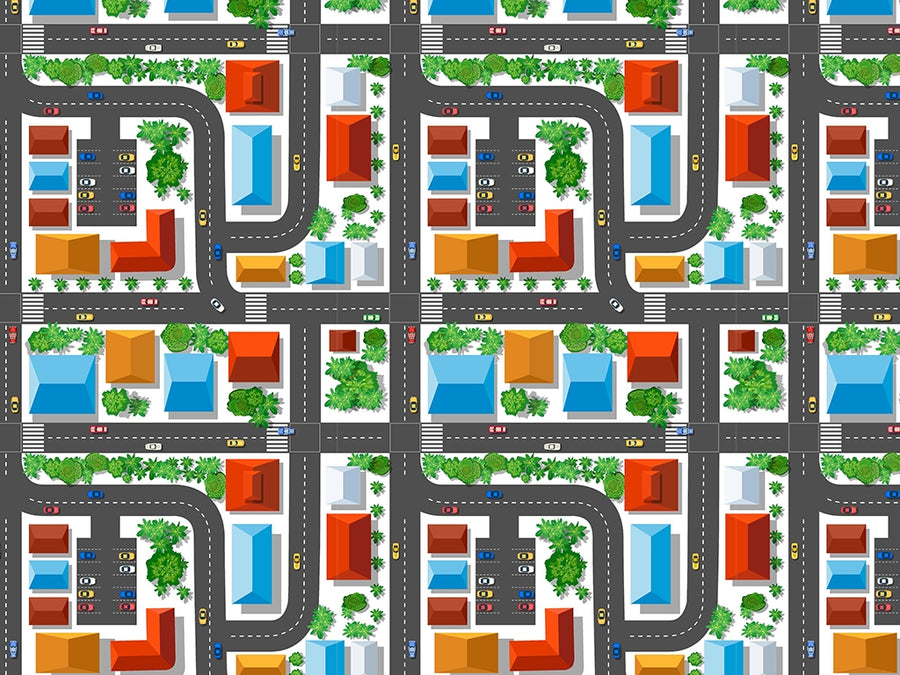 Strip Mall Cityscape Vinyl Wrap Pattern~Rwraps Series 914 Digitally Printed Vinyl Wrap~0