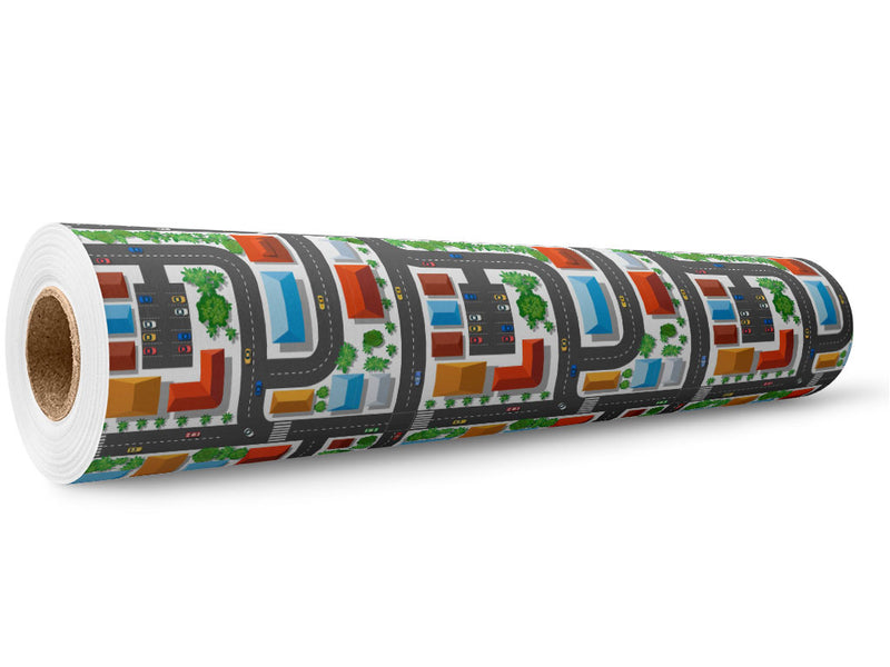 Strip Mall Cityscape Wrap Film Wholesale Roll~Rwraps Series 914 Digitally Printed Vinyl Roll~5