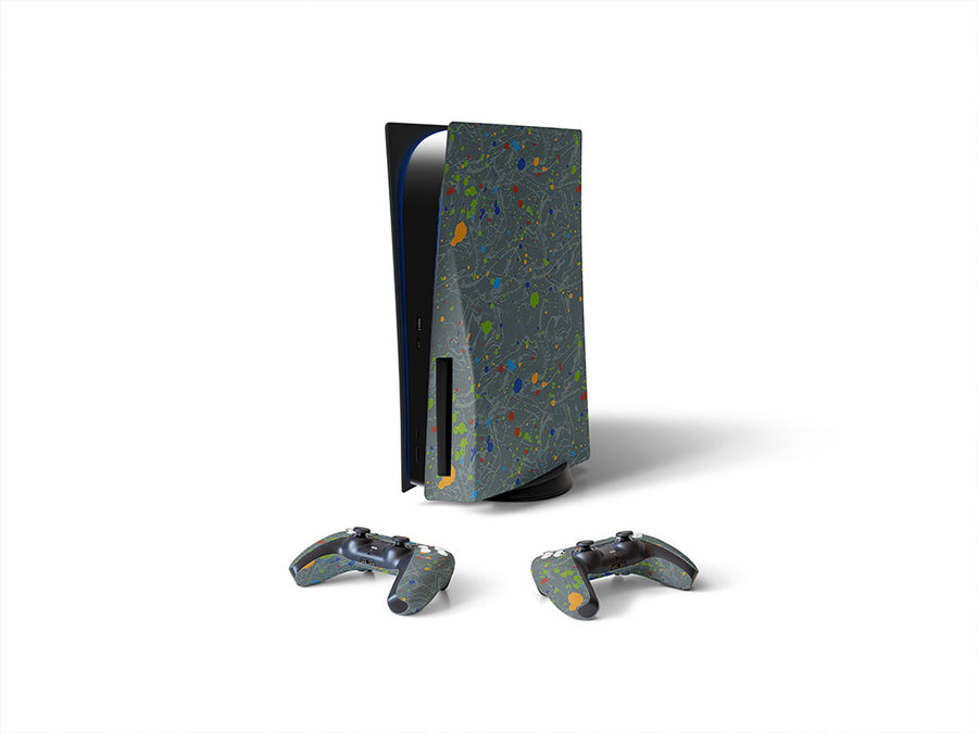 strong hand paint splatter Sony PS5 DIY Skin