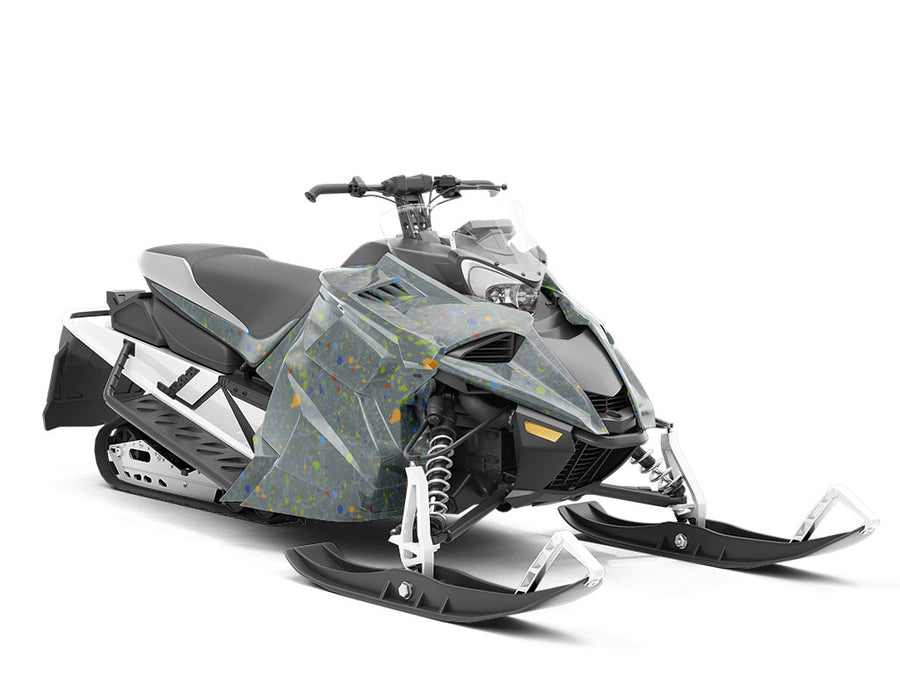 Strong Hand Paint Splatter Custom Wrapped Snowmobile