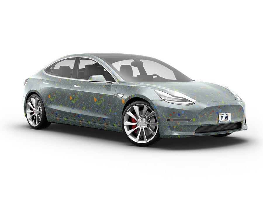 Strong Hand Paint Splatter Vehicle Vinyl Wrap