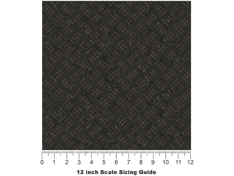Structural Nightshade Diamond Plate Vinyl Film Pattern Size 12 inch Scale~Rwraps Structural Nightshade Sizing Chart~2
