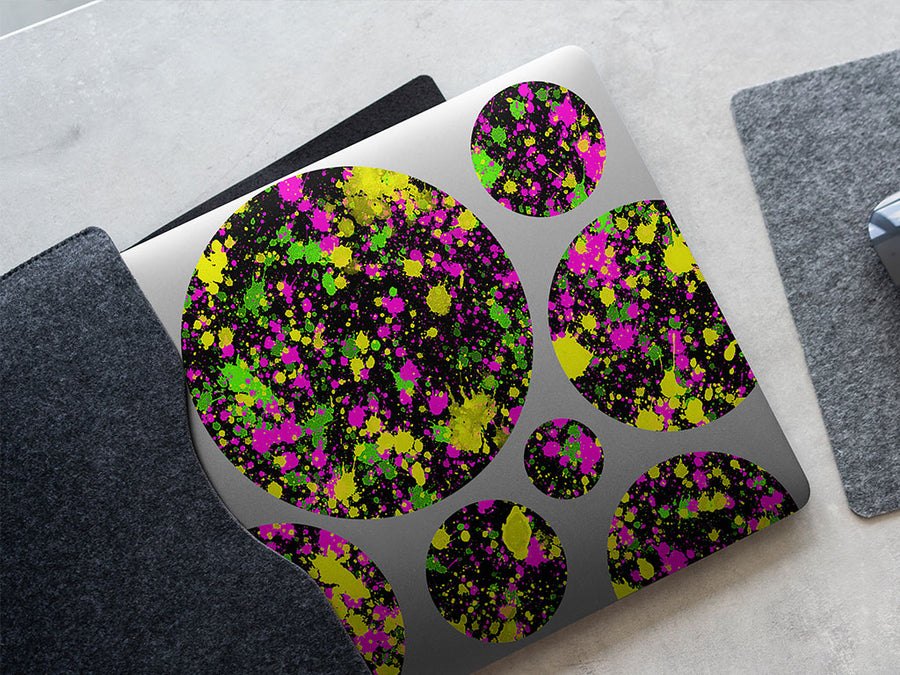 studio floor paint splatter DIY Laptop Stickers