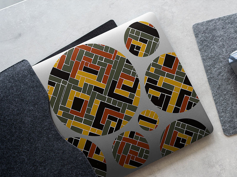 sturdy grip art deco DIY Laptop Stickers