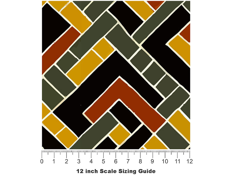 Sturdy Grip Art Deco Vinyl Film Pattern Size 12 inch Scale~Rwraps Sturdy Grip Art Deco Sizing Chart~2