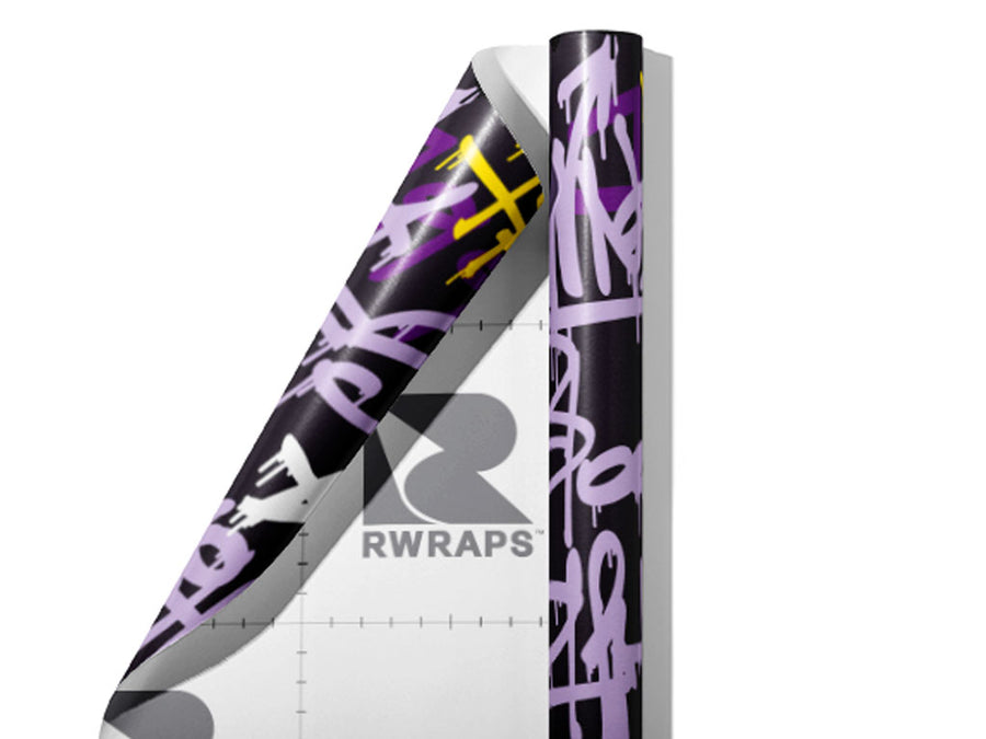 Style Queen Graffiti Wrap Film Sheets~Rwraps Series 914 Style Queen Graffiti Scrolled Sheet~4