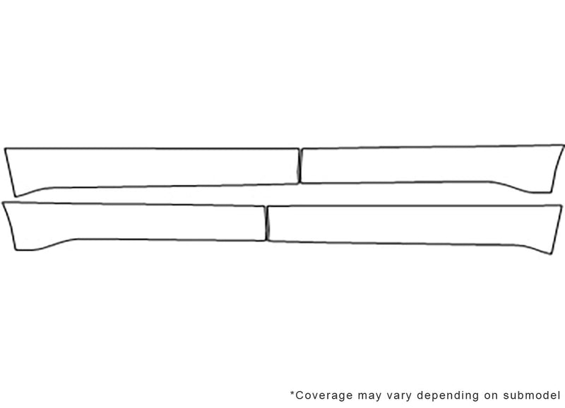 ascent 3M Clear Bra Door Cup Precut PPF Diagram