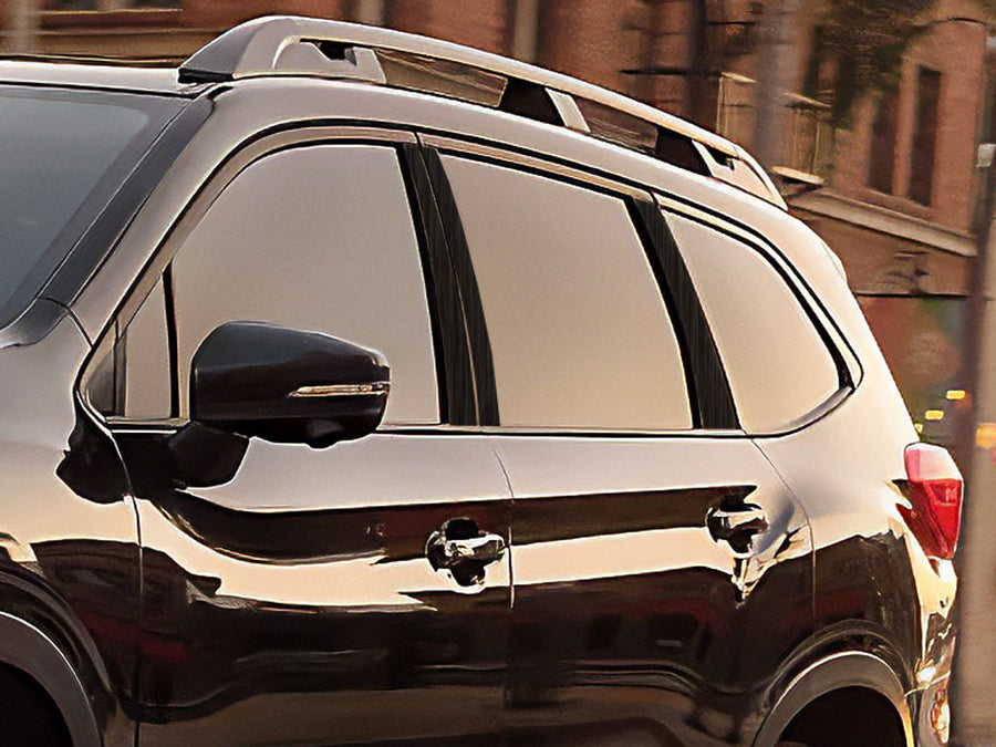 subaru ascent 2019-2024 Brushed Aluminum Black Pillar Cover Diagram