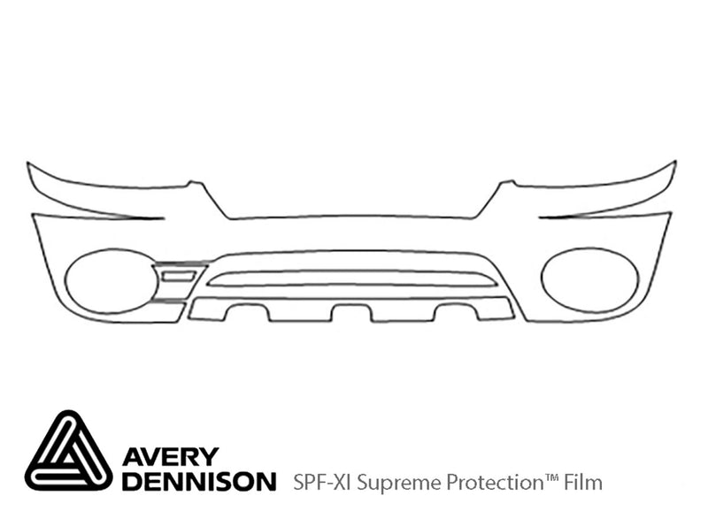baja Avery Dennison Clear Bra Bumper Precut PPF Diagram
