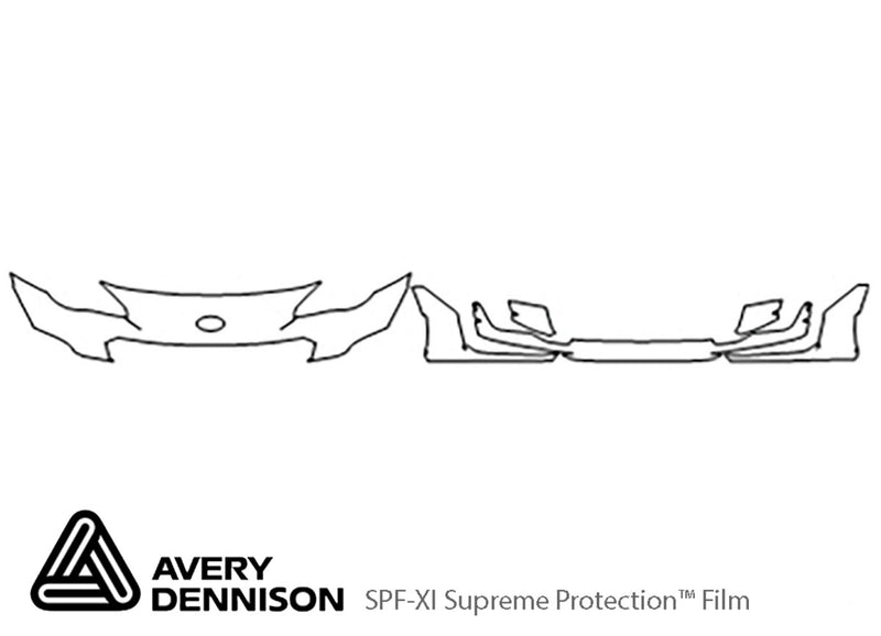 brz Avery Dennison Clear Bra Bumper Precut PPF Diagram