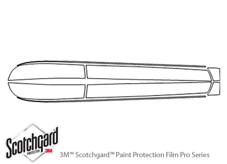 crosstrek 3M Clear Bra Door Cup Precut PPF Diagram