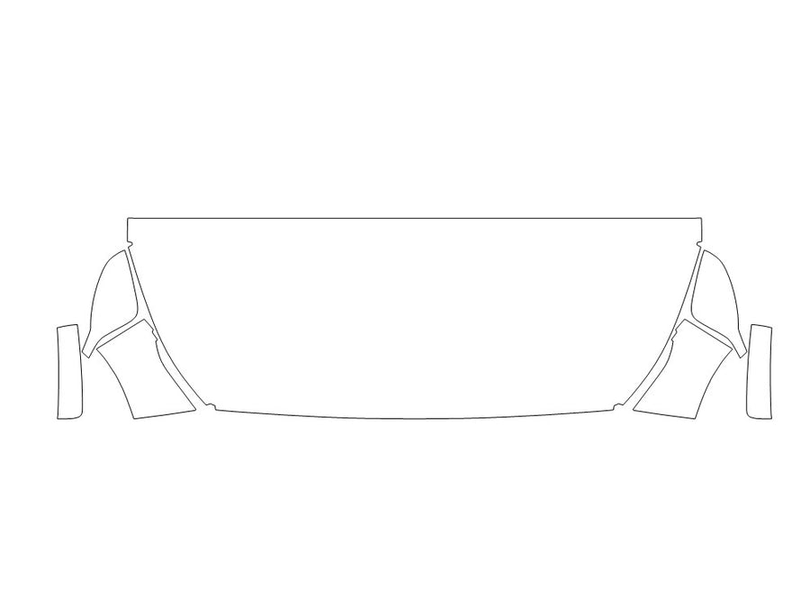 crosstrek Avery Dennison Clear Bra Hood Precut PPF Diagram