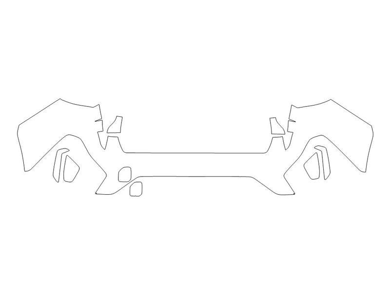 crosstrek Avery Dennison Clear Bra Door Cup Precut PPF Diagram