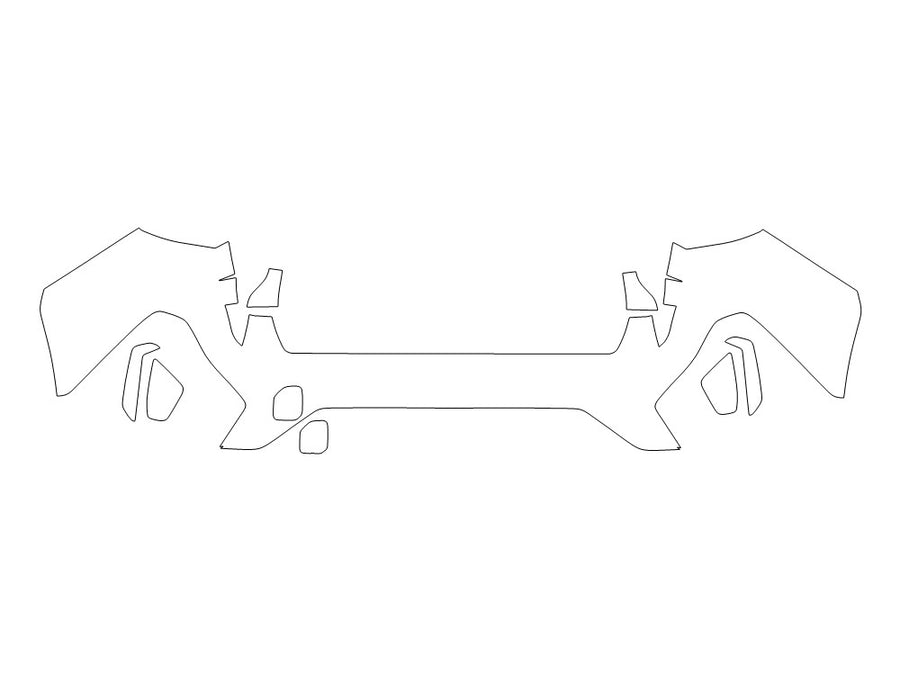 crosstrek Avery Dennison Clear Bra Door Cup Precut PPF Diagram