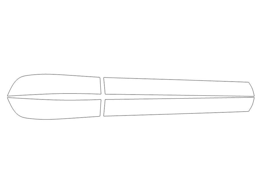 crosstrek 3M Clear Bra Door Cup Precut PPF Diagram