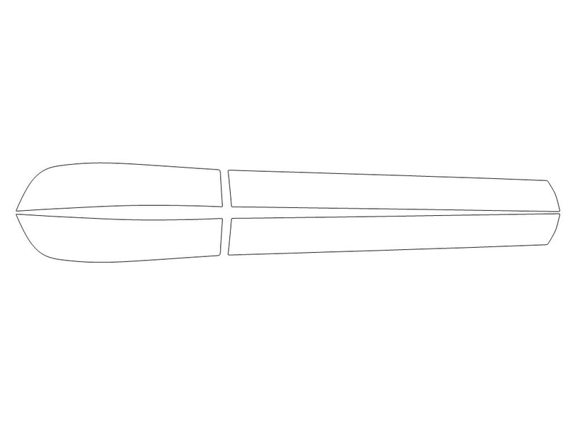 crosstrek Avery Dennison Clear Bra Door Cup Precut PPF Diagram