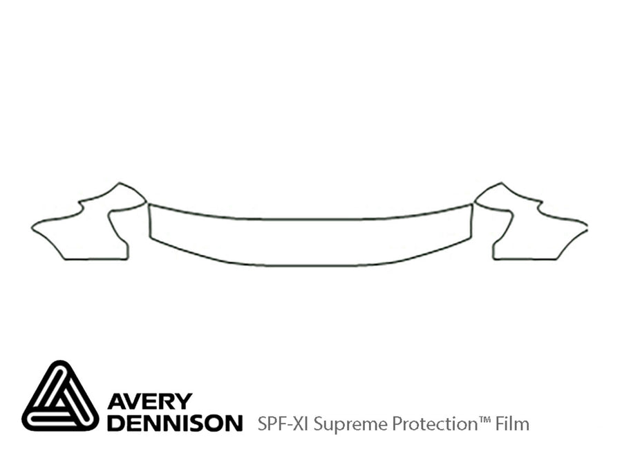 forester Avery Dennison Clear Bra Hood Precut PPF Diagram