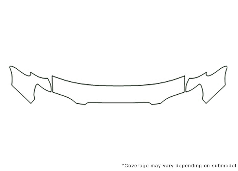 forester 3M Clear Bra Hood Precut PPF Diagram