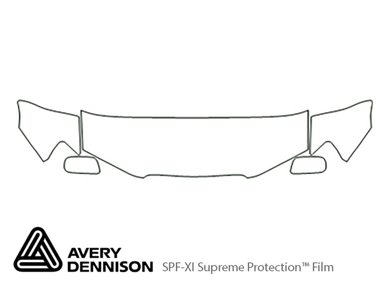 forester Avery Dennison Clear Bra Hood Precut PPF Diagram