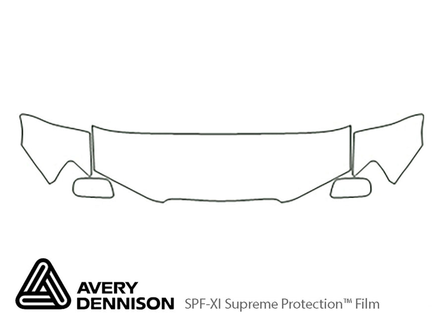 forester Avery Dennison Clear Bra Hood Precut PPF Diagram