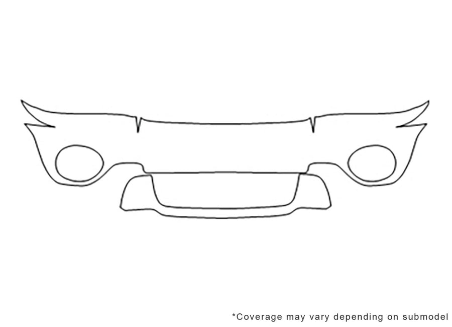 forester 3M Clear Bra Bumper Precut PPF Diagram