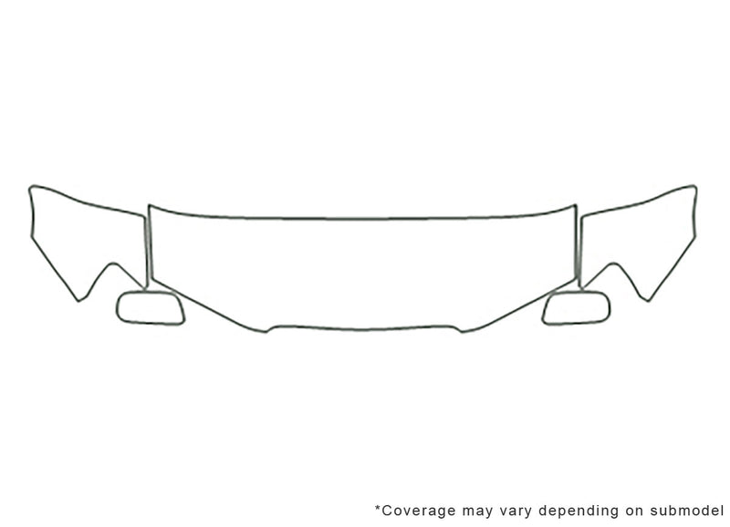 forester 3M Clear Bra Hood Precut PPF Diagram