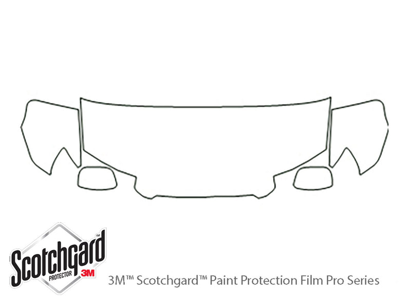 forester 3M Clear Bra Hood Precut PPF Diagram