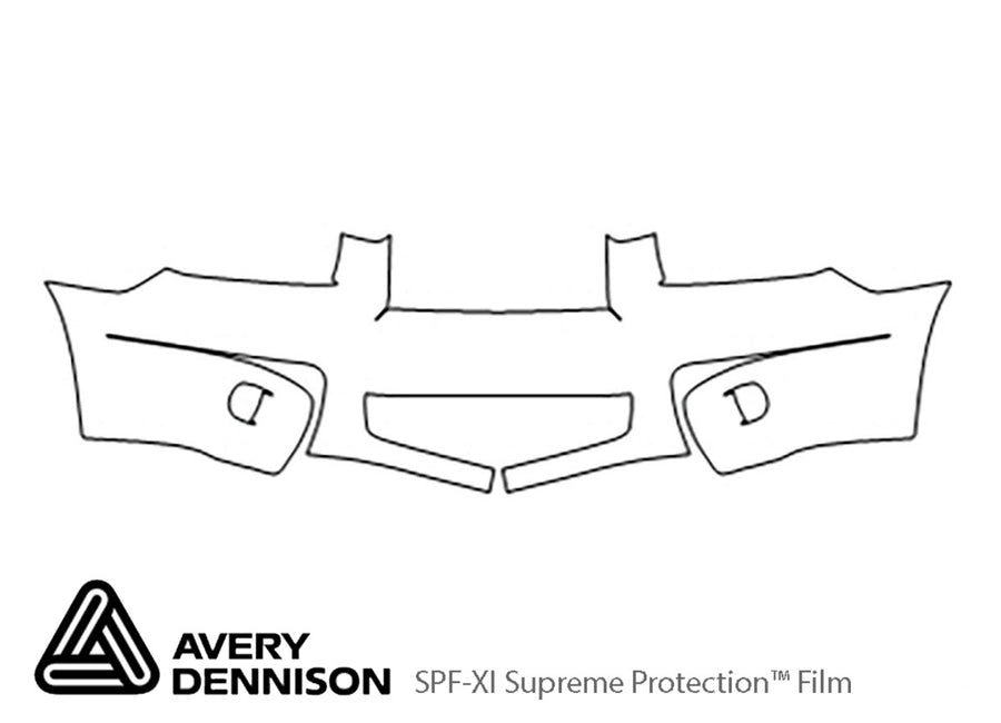 forester Avery Dennison Clear Bra Bumper Precut PPF Diagram