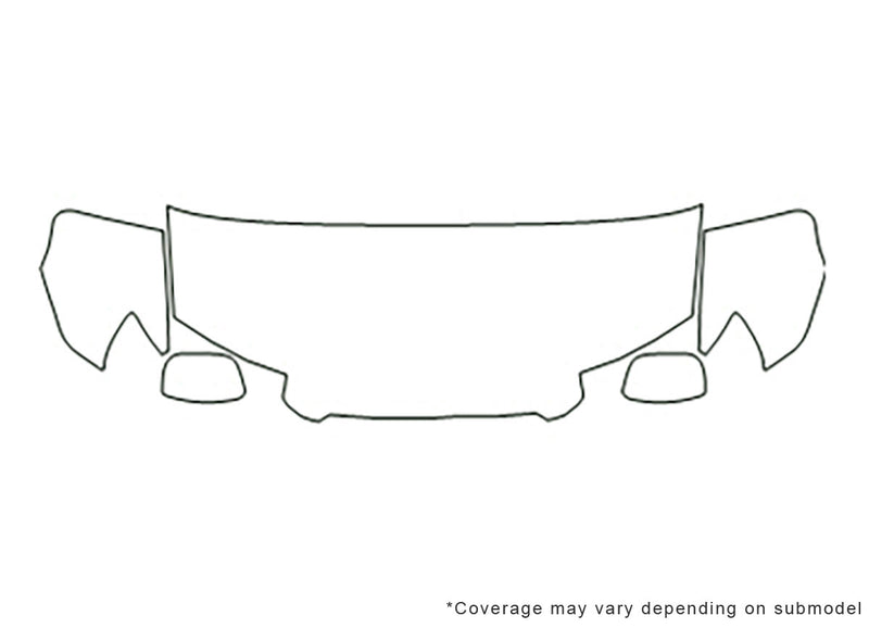 forester 3M Clear Bra Hood Precut PPF Diagram