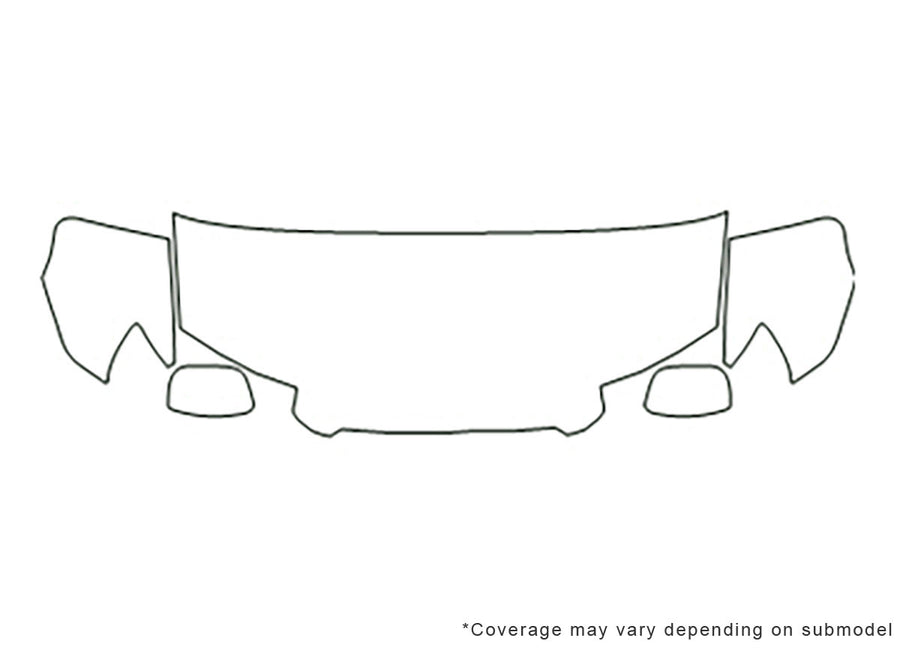 forester 3M Clear Bra Hood Precut PPF Diagram
