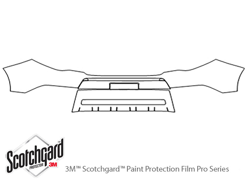 forester 3M Clear Bra Bumper Precut PPF Diagram