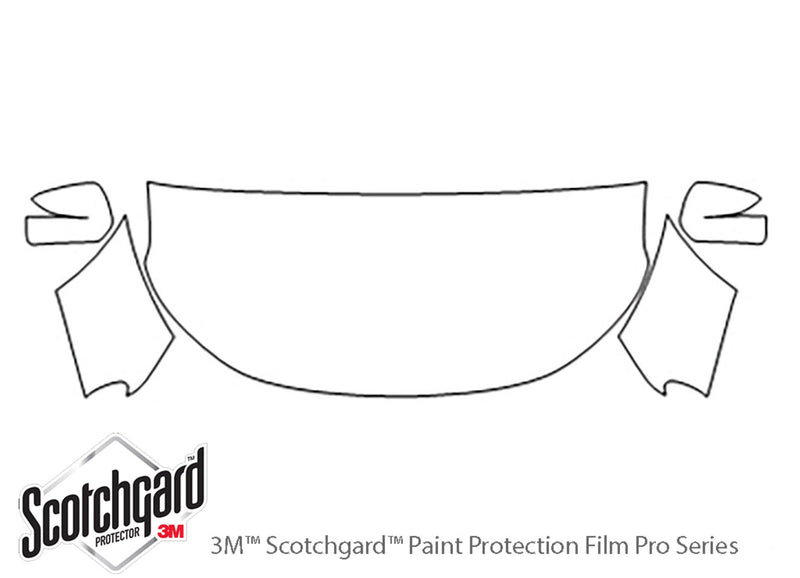 forester 3M Clear Bra Hood Precut PPF Diagram